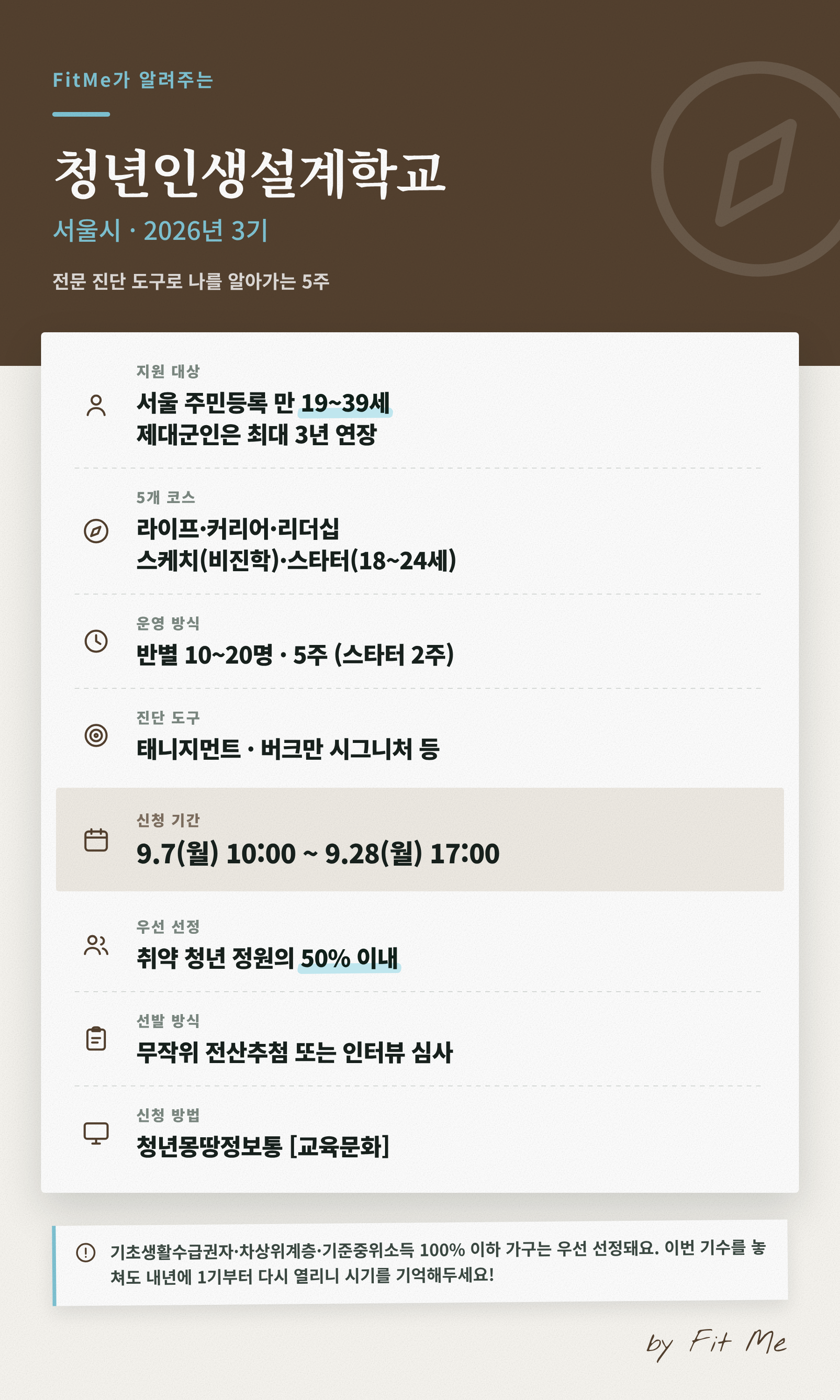 서울 청년인생설계학교 대상·코스·신청기간 한눈에 정리